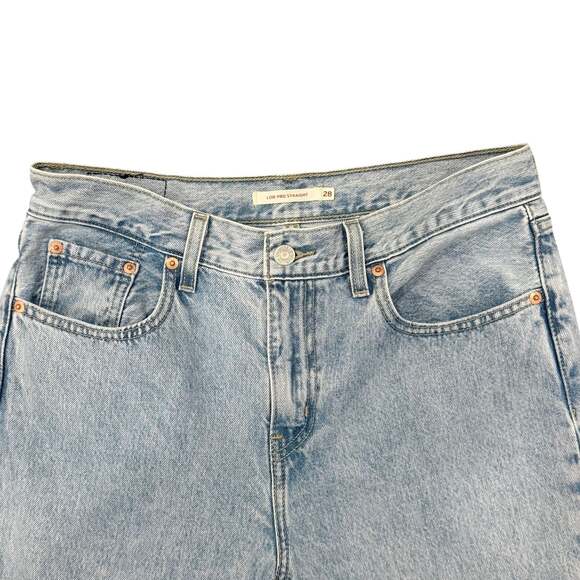 Levis Low Pro Straight Leg Jeans Light Wash Womens Size 28 - Picture 5 of 10